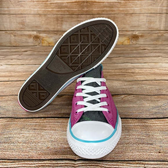 Converse Glitter CTAS Double Tongue Youth Size 6 Athletic Skateboard Shoes - NEW - Picture 9 of 11